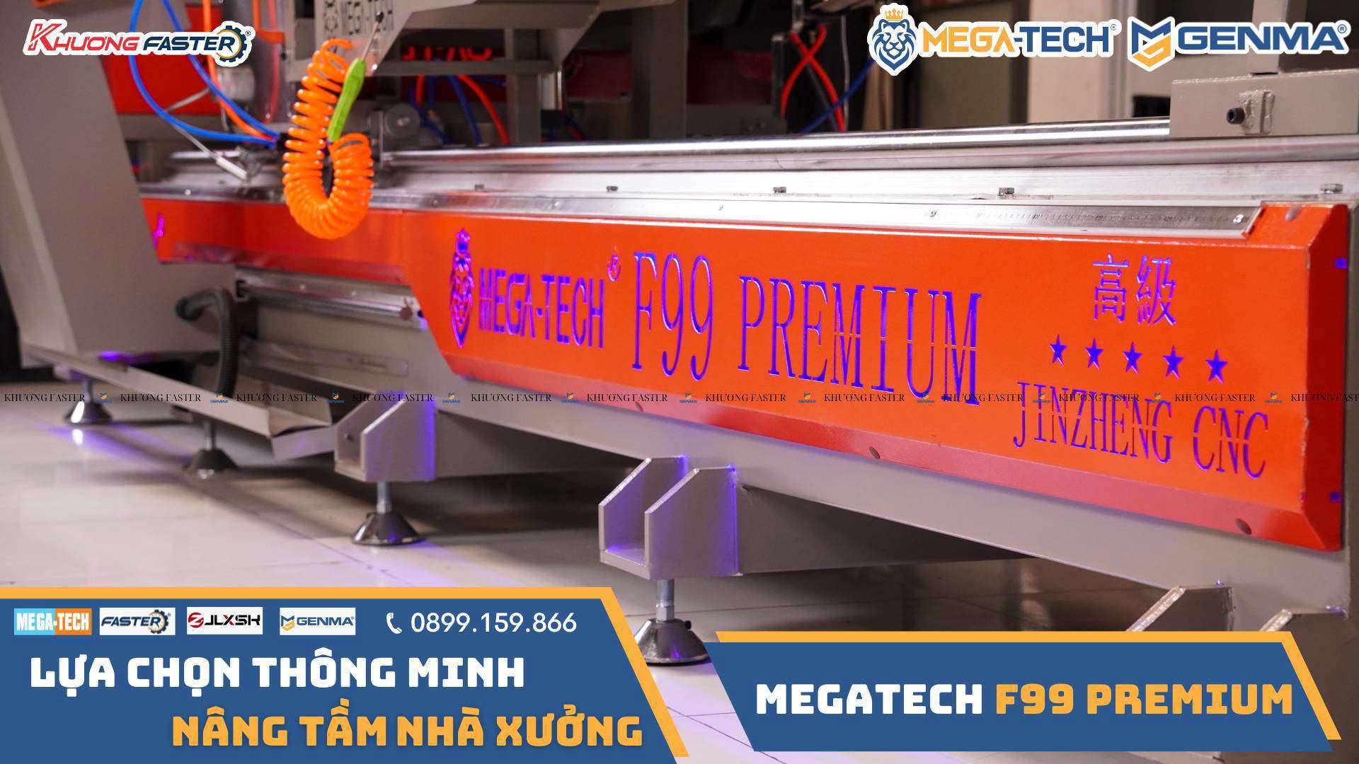 Thân bệ F99 premium được gia công từ thép hộp liền khối 1 tầng giúp máy bền hơn