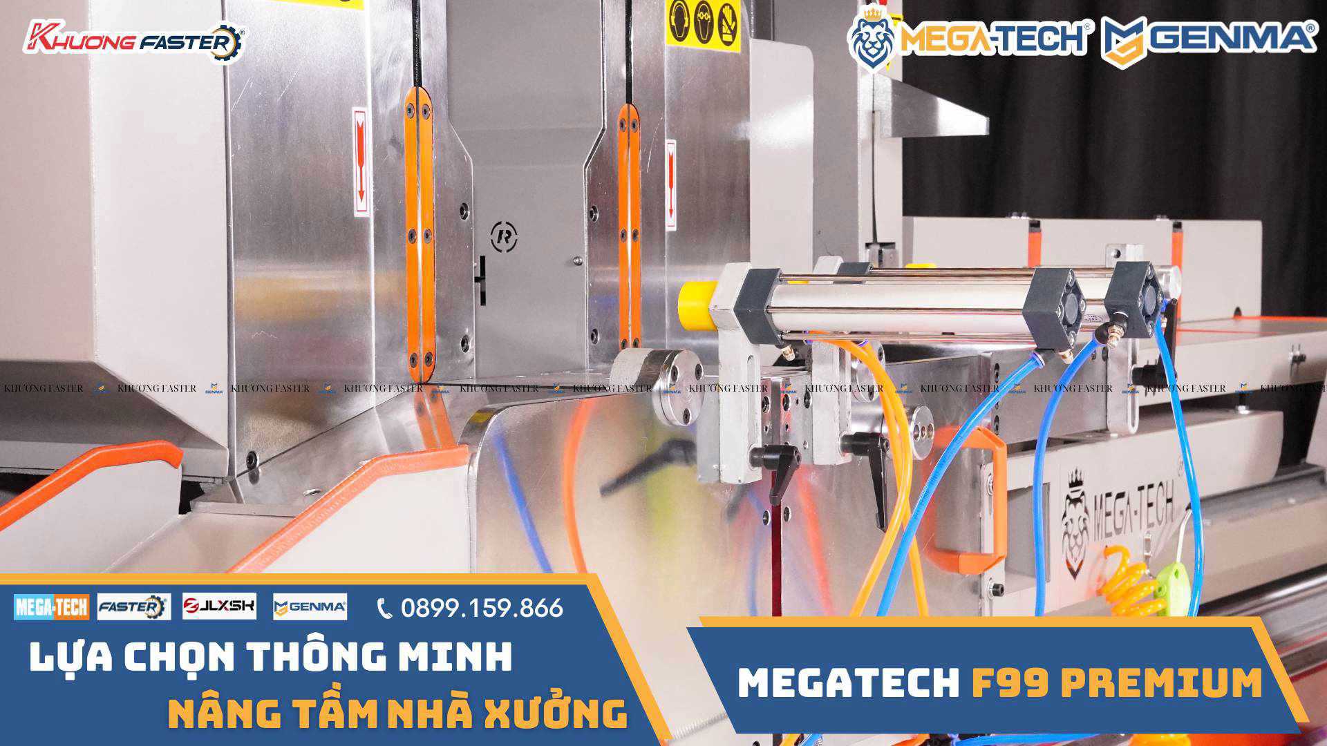 Mặt thép đầu máy cắt nhôm 2 đầu Megatech F99 Premium