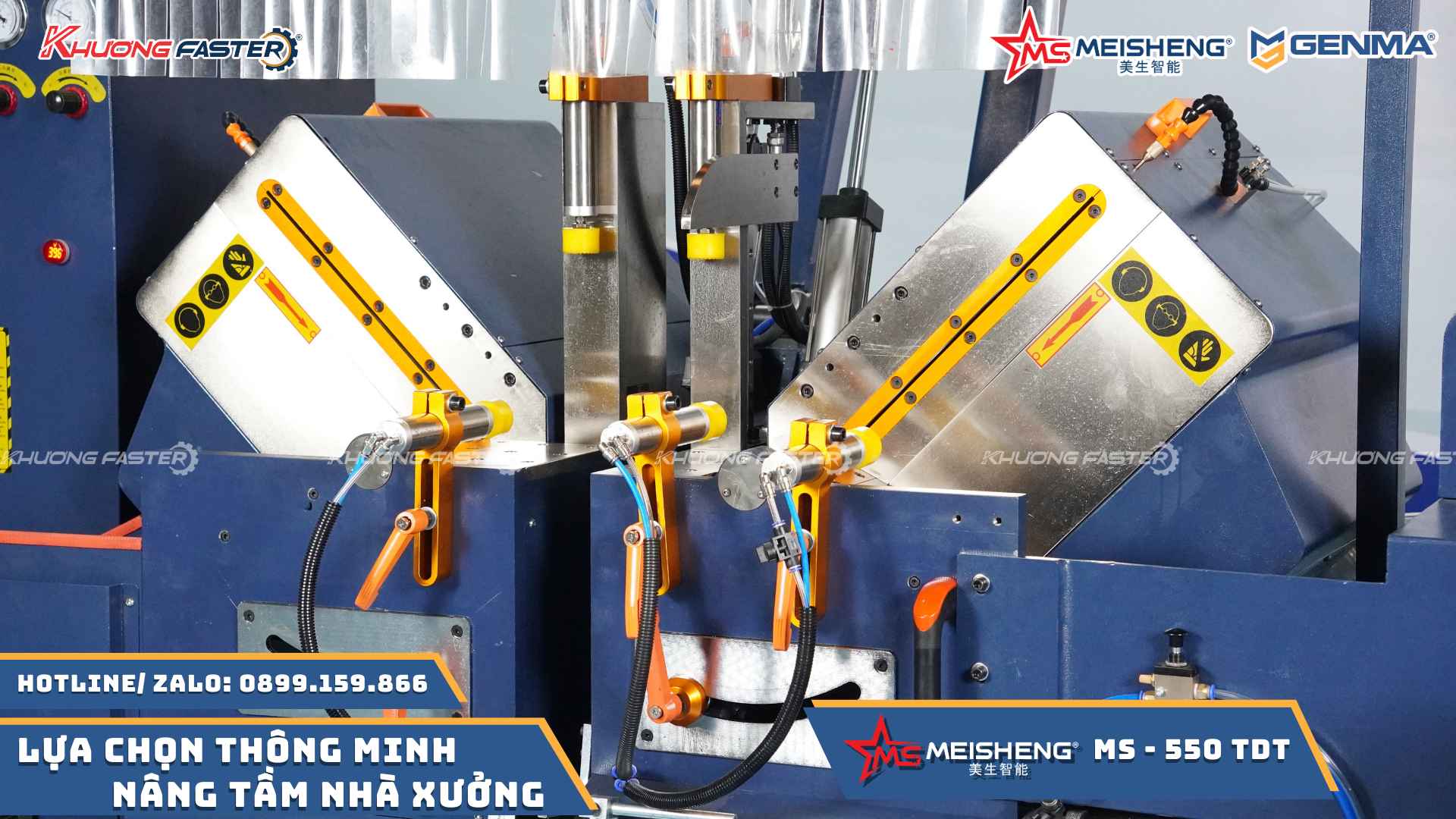 Máy Cắt Nhôm 2 Đầu Meisheng MS 550 Cao Cấp Thước Điện Tử&nbsp;