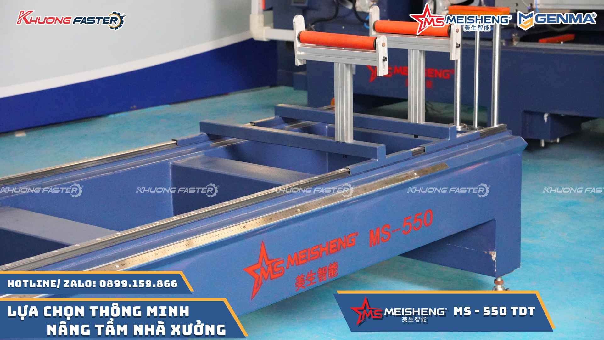 Máy Cắt Nhôm 2 Đầu Meisheng MS 550 Cao Cấp Thước Điện Tử&nbsp;