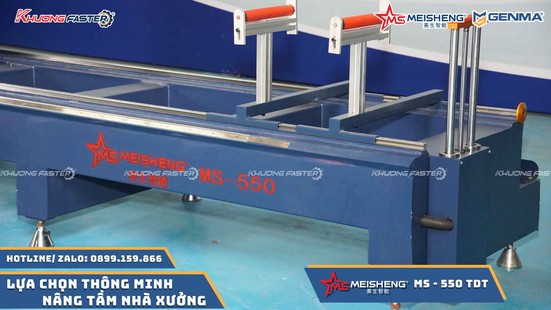 Máy Cắt Nhôm 2 Đầu Meisheng MS 550 Cao Cấp Thước Điện Tử&nbsp;