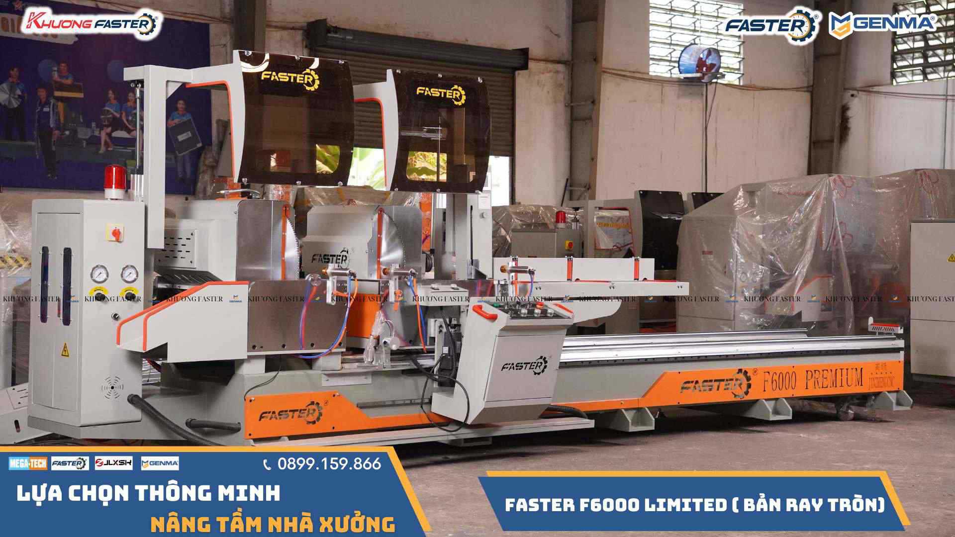 Máy Cắt Nhôm 2 Đầu Lưỡi 550 Faster F6000 Premium