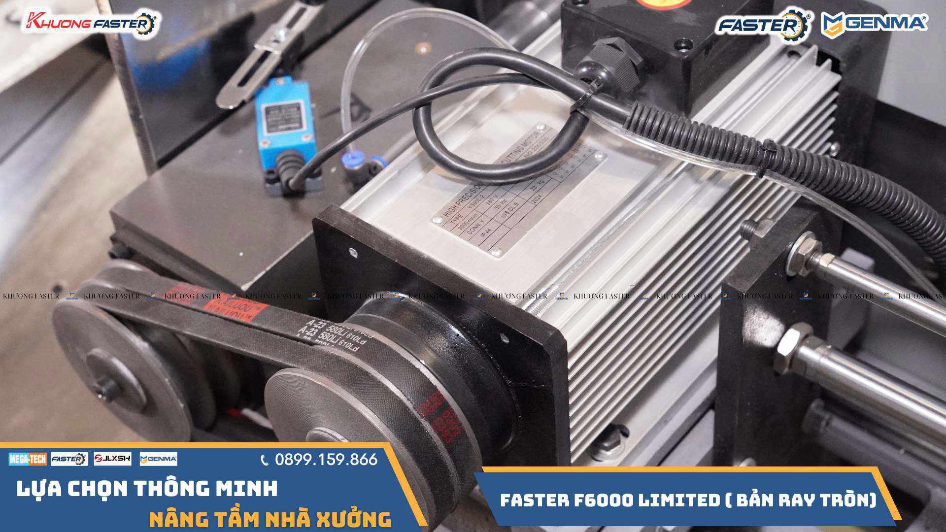 Máy Cắt Nhôm 2 Đầu Lưỡi 550 Faster F6000 Premium