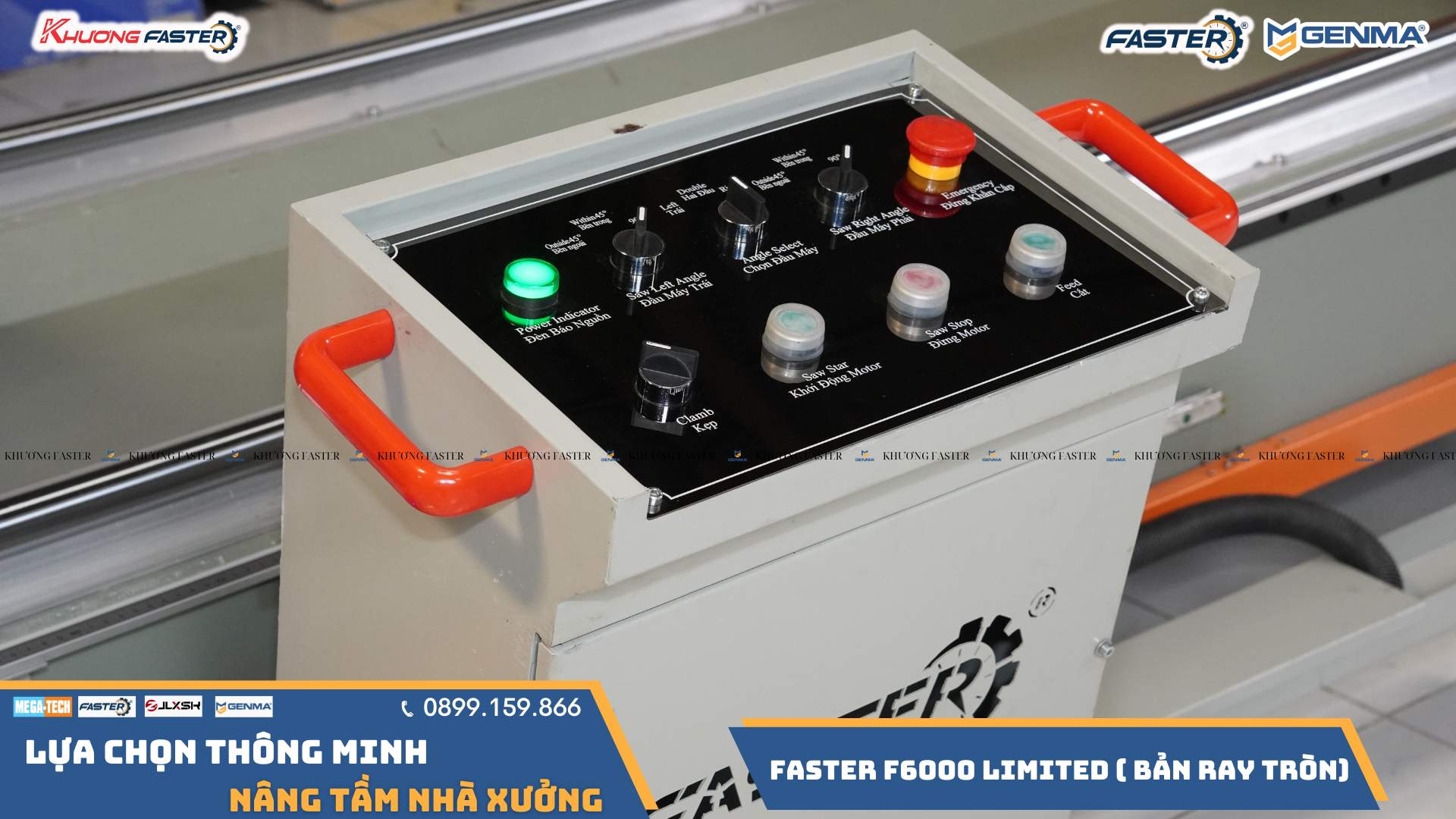 Máy Cắt Nhôm 2 Đầu Lưỡi 550 Faster F6000 Premium