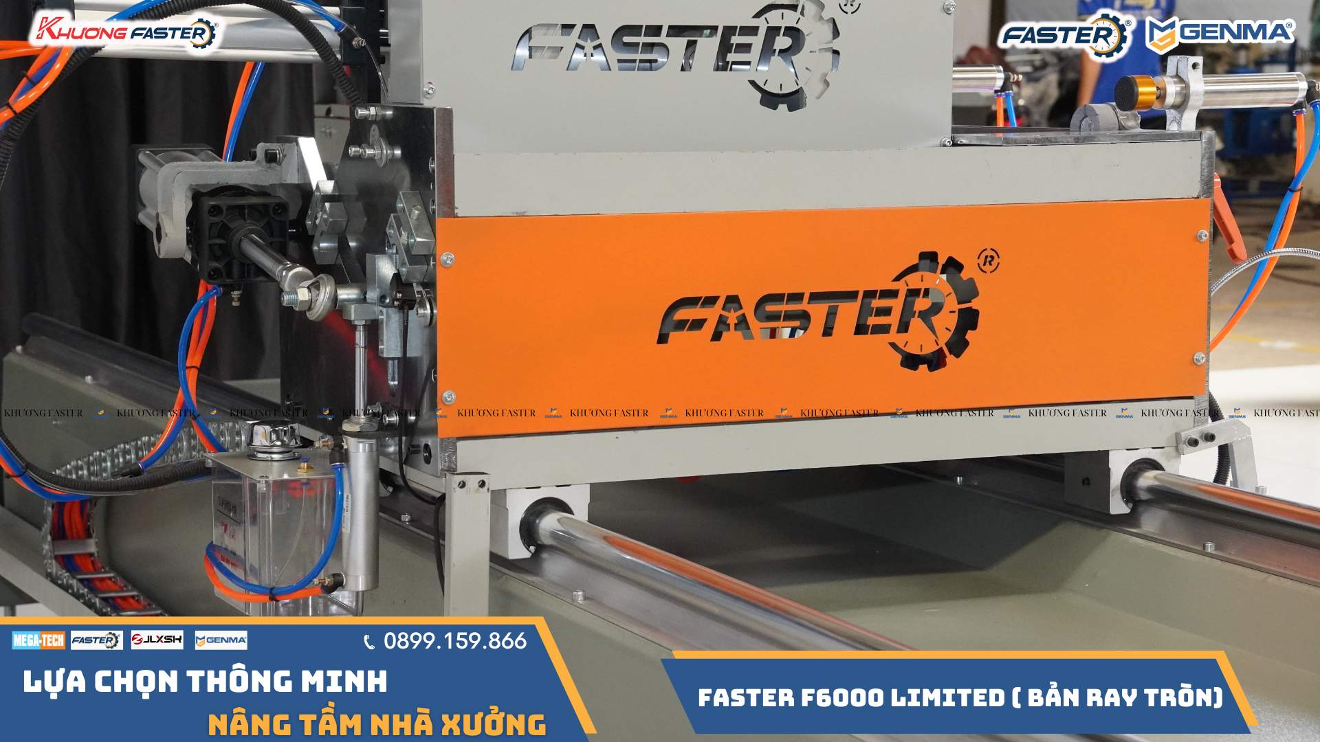 Máy Cắt Nhôm 2 Đầu Lưỡi 550 Faster F6000 Premium