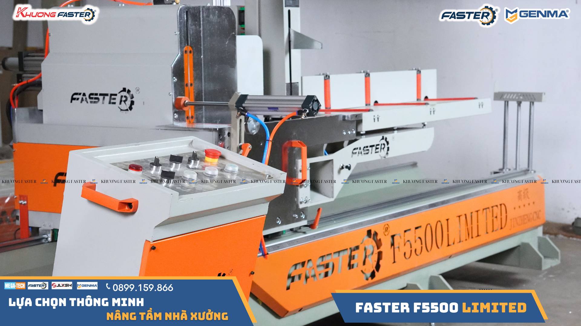 Máy Cắt Nhôm 2 Đầu Lưỡi 520 Faster F5500 Limited