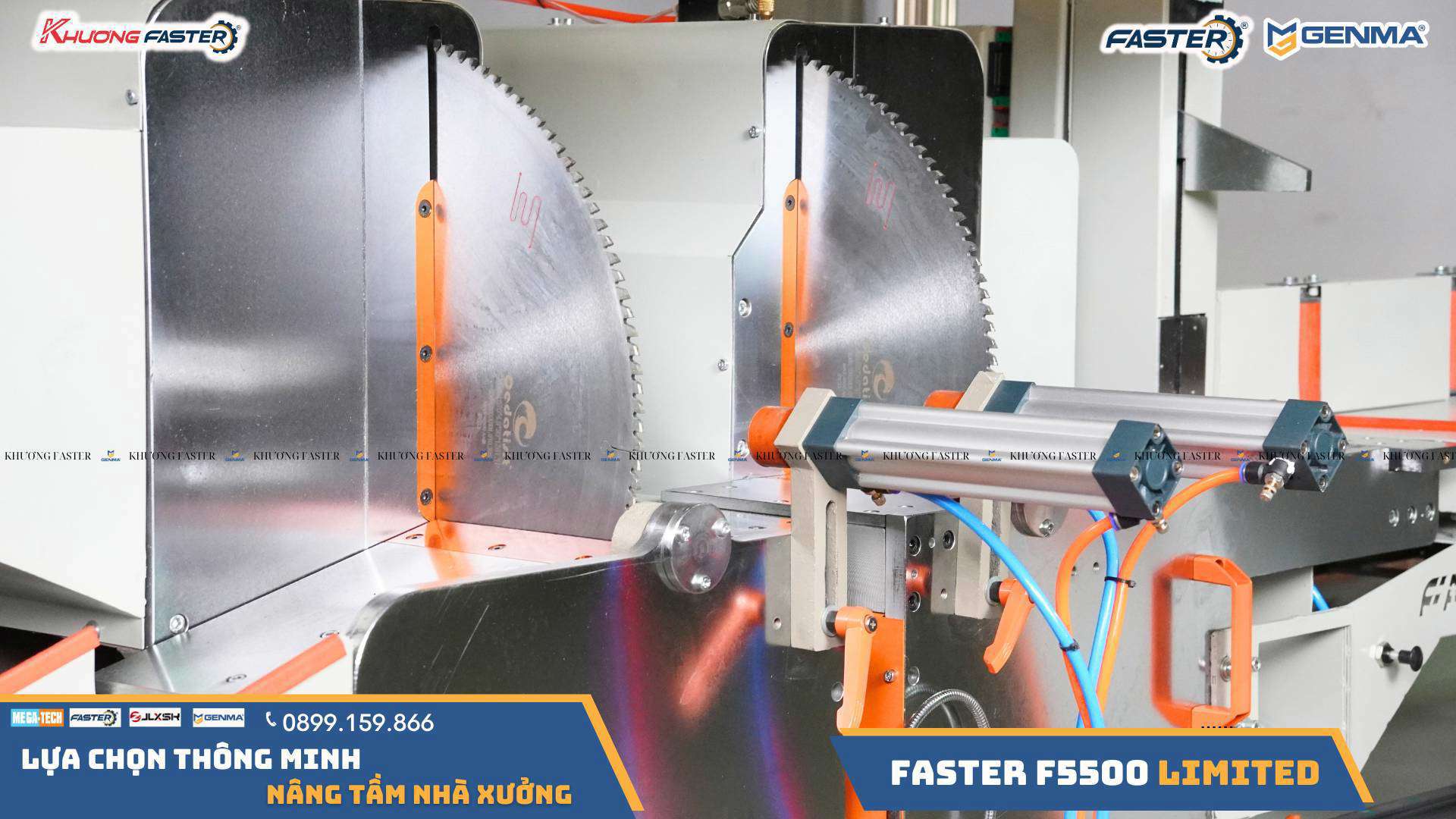 Máy Cắt Nhôm 2 Đầu Lưỡi 520 Faster F5500 Limited