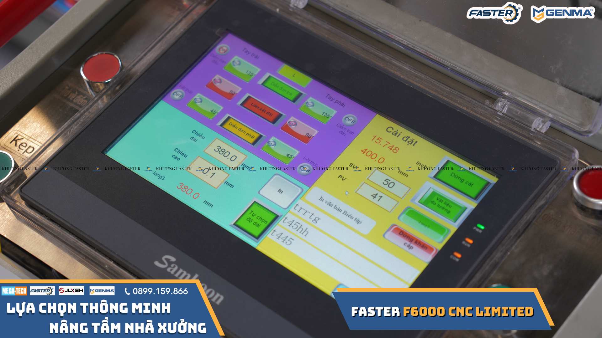 Máy Cắt Nhôm 2 Đầu Lưỡi 550 Faster F6000 CNC Limited