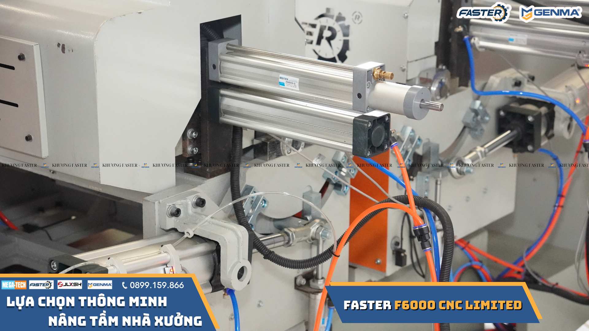 Máy Cắt Nhôm 2 Đầu Lưỡi 550 Faster F6000 CNC Limited