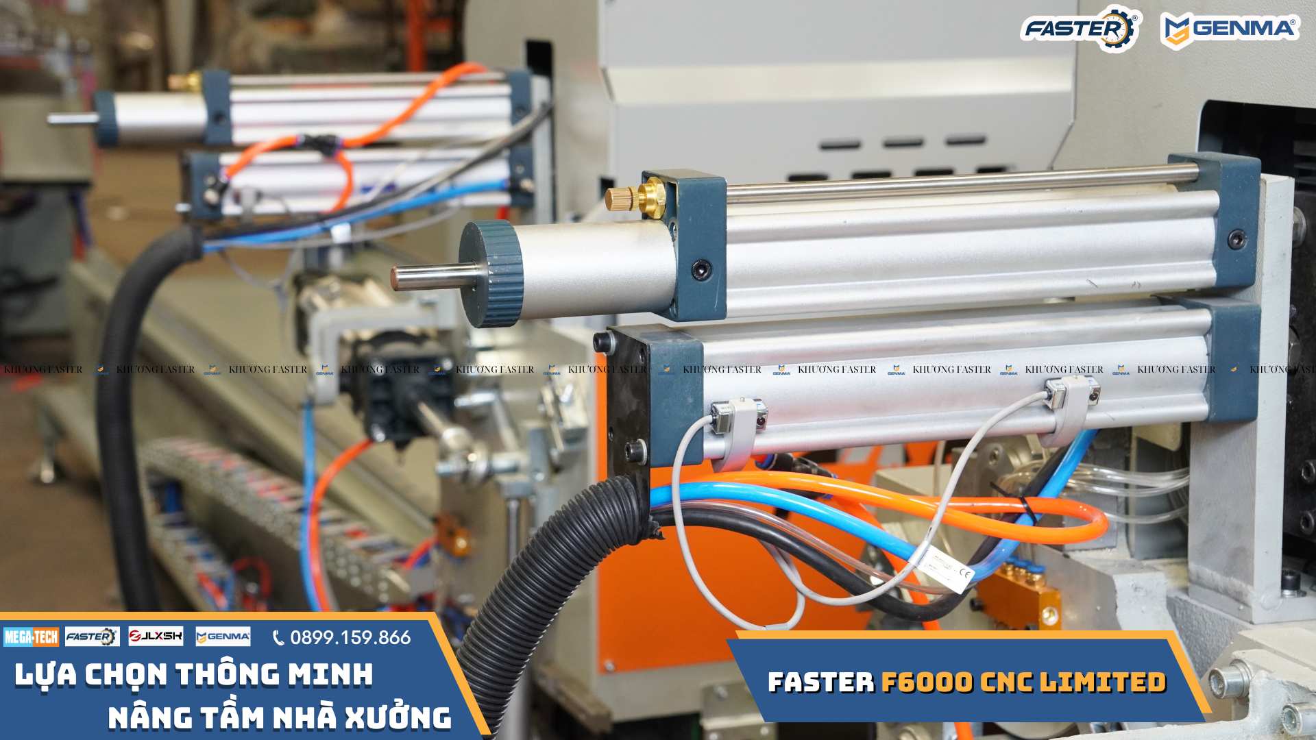 Máy Cắt Nhôm 2 Đầu Lưỡi 550 Faster F6000 CNC Limited