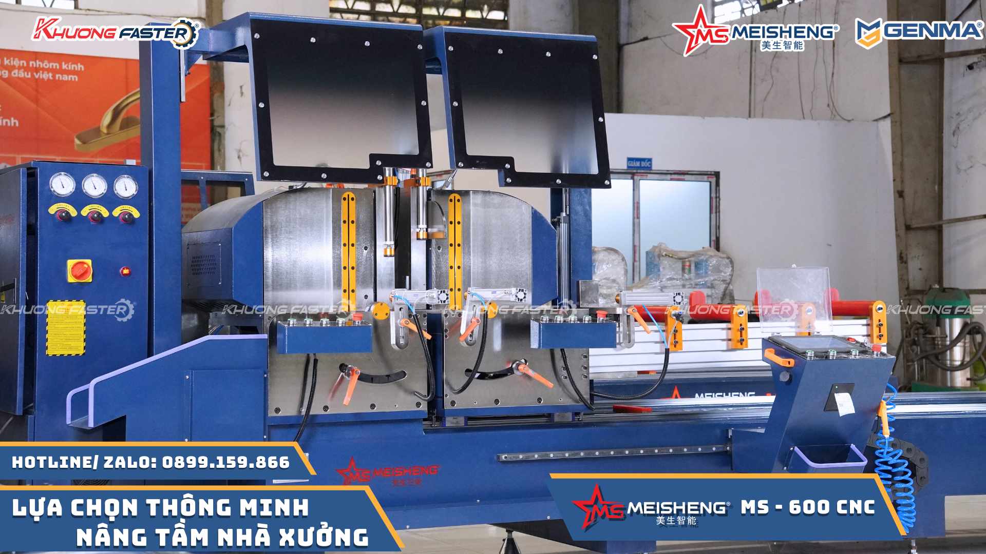 Máy Cắt Nhôm 2 Đầu Meisheng Lưỡi 600 Đáng Mua Nhất Hiện Nay