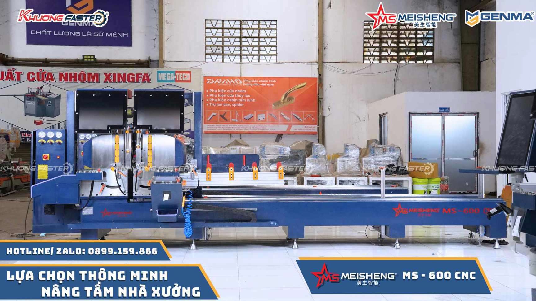 Máy Cắt Nhôm 2 Đầu Meisheng Lưỡi 600 Đáng Mua Nhất Hiện Nay