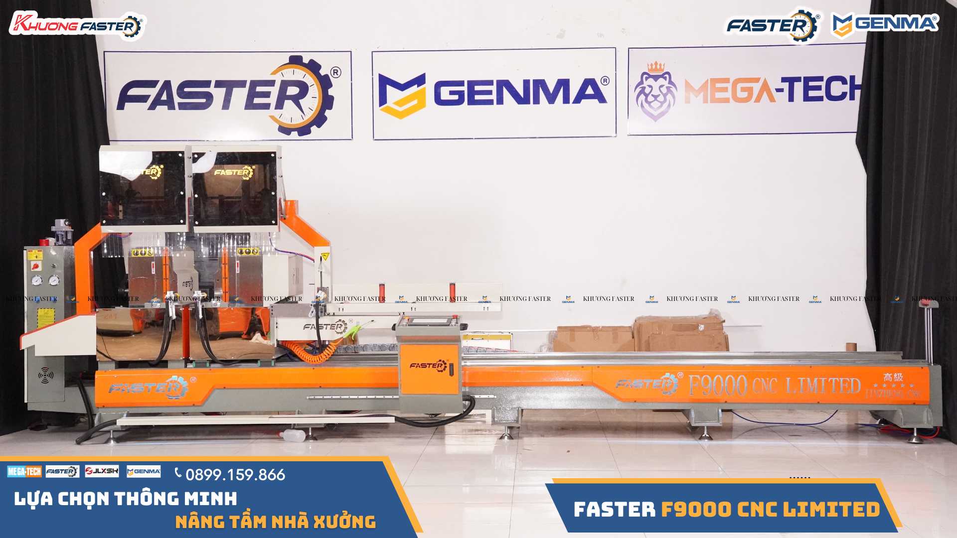 Máy Cắt Nhôm 2 Đầu Lưỡi 600 Faster F9000 CNC Limited