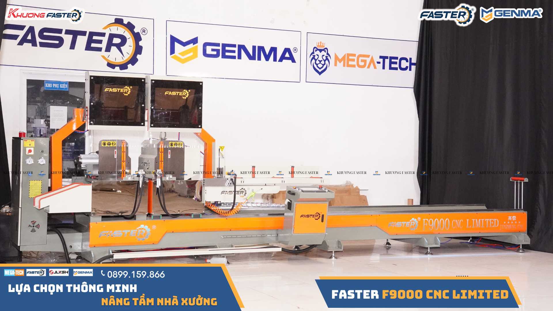 Máy Cắt Nhôm 2 Đầu Lưỡi 600 Faster F9000 CNC Limited