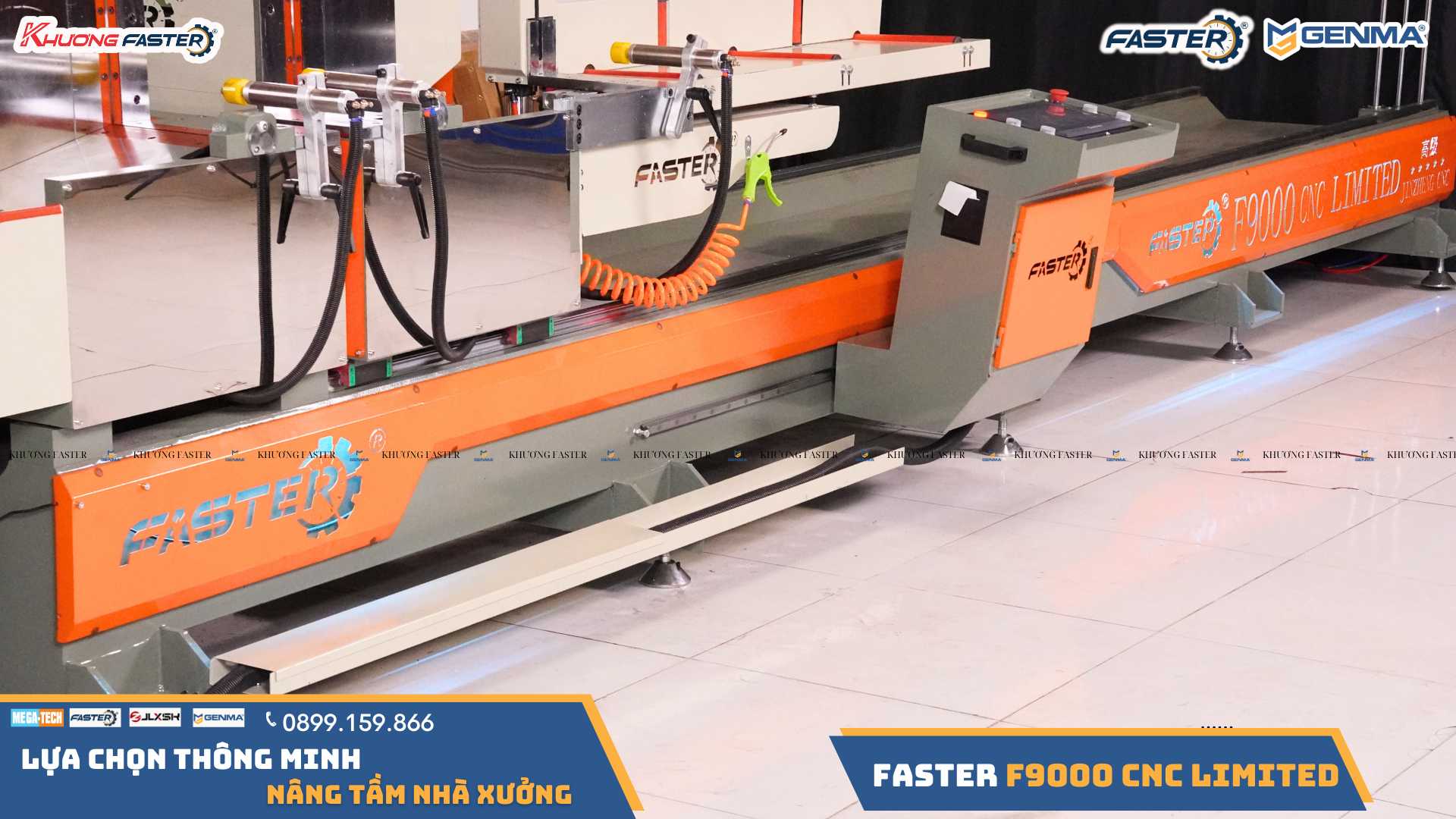 Máy Cắt Nhôm 2 Đầu Lưỡi 600 Faster F9000 CNC Limited
