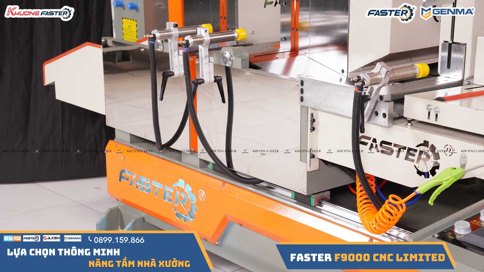 Máy Cắt Nhôm 2 Đầu Lưỡi 600 Faster F9000 CNC Limited