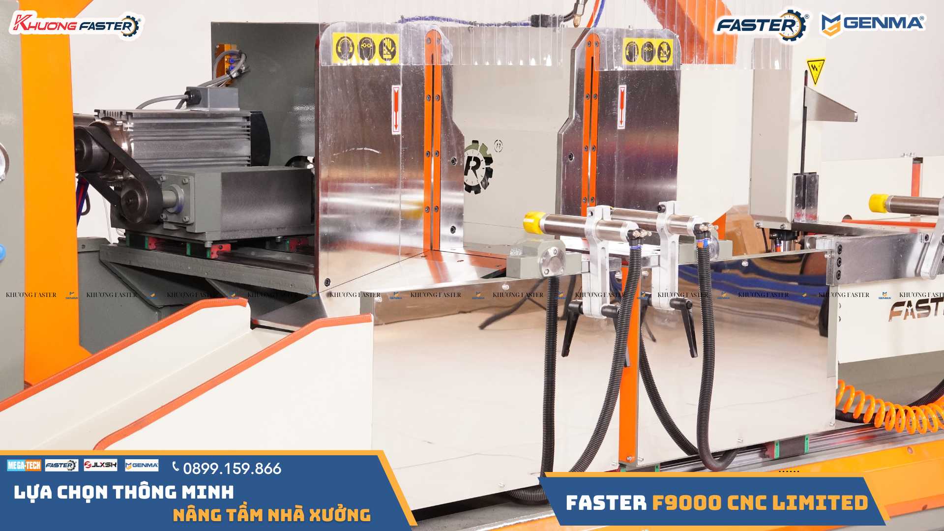 Máy Cắt Nhôm 2 Đầu Lưỡi 600 Faster F9000 CNC Limited