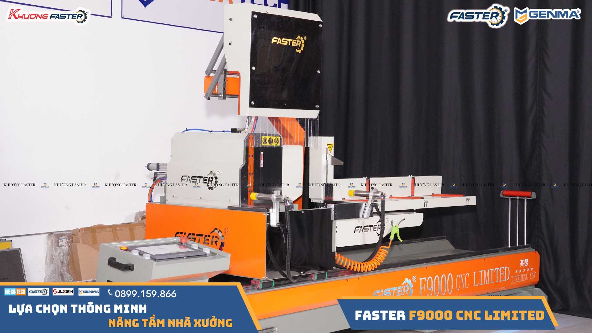 Máy Cắt Nhôm 2 Đầu Lưỡi 600 Faster F9000 CNC Limited