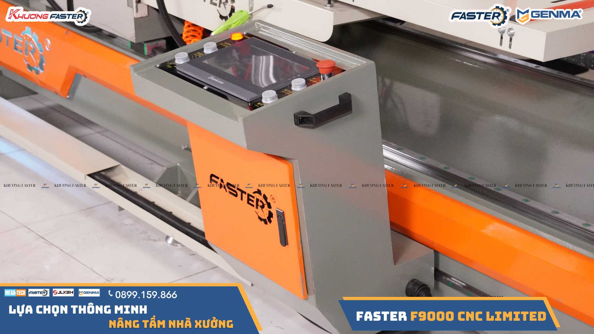 Máy Cắt Nhôm 2 Đầu Lưỡi 600 Faster F9000 CNC Limited