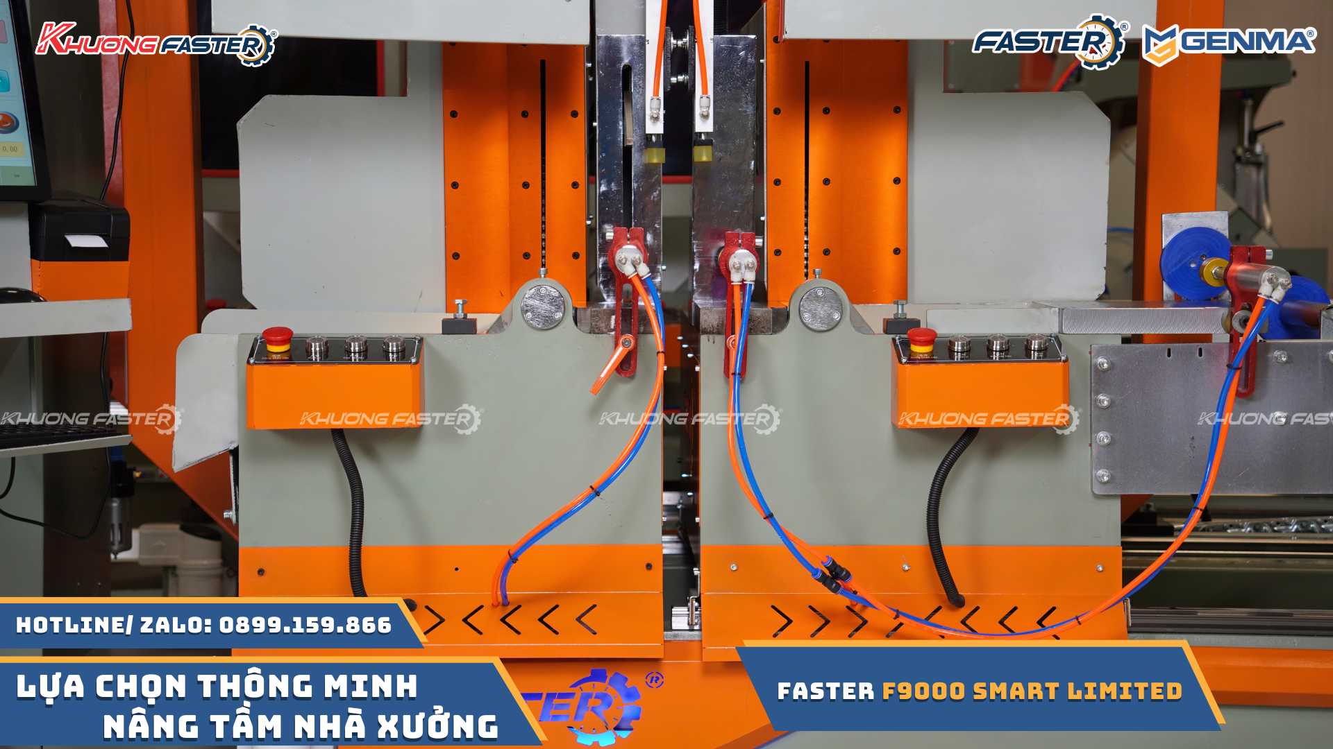 Máy Cắt Nhôm 2 Đầu Lưỡi 600 Faster F9000 Smart Ngoại Tuyến&nbsp;