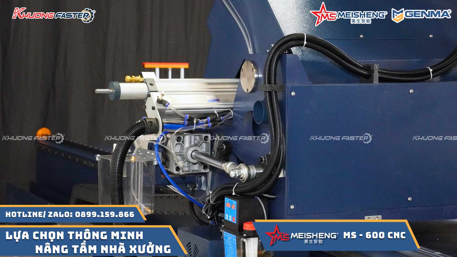 Đầu cắt phải máy cắt nhôm CNC Meisheng MS 600 Smart