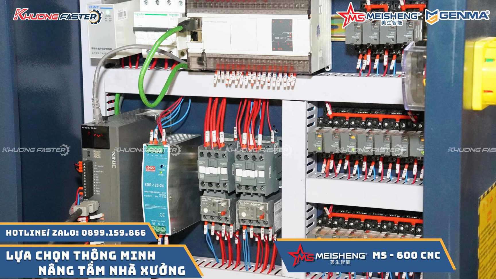 Tủ điện máy cắt nhôm ngoại tuyến Meisheng MS 600 Smart tiêu chuẩn công nghiệp