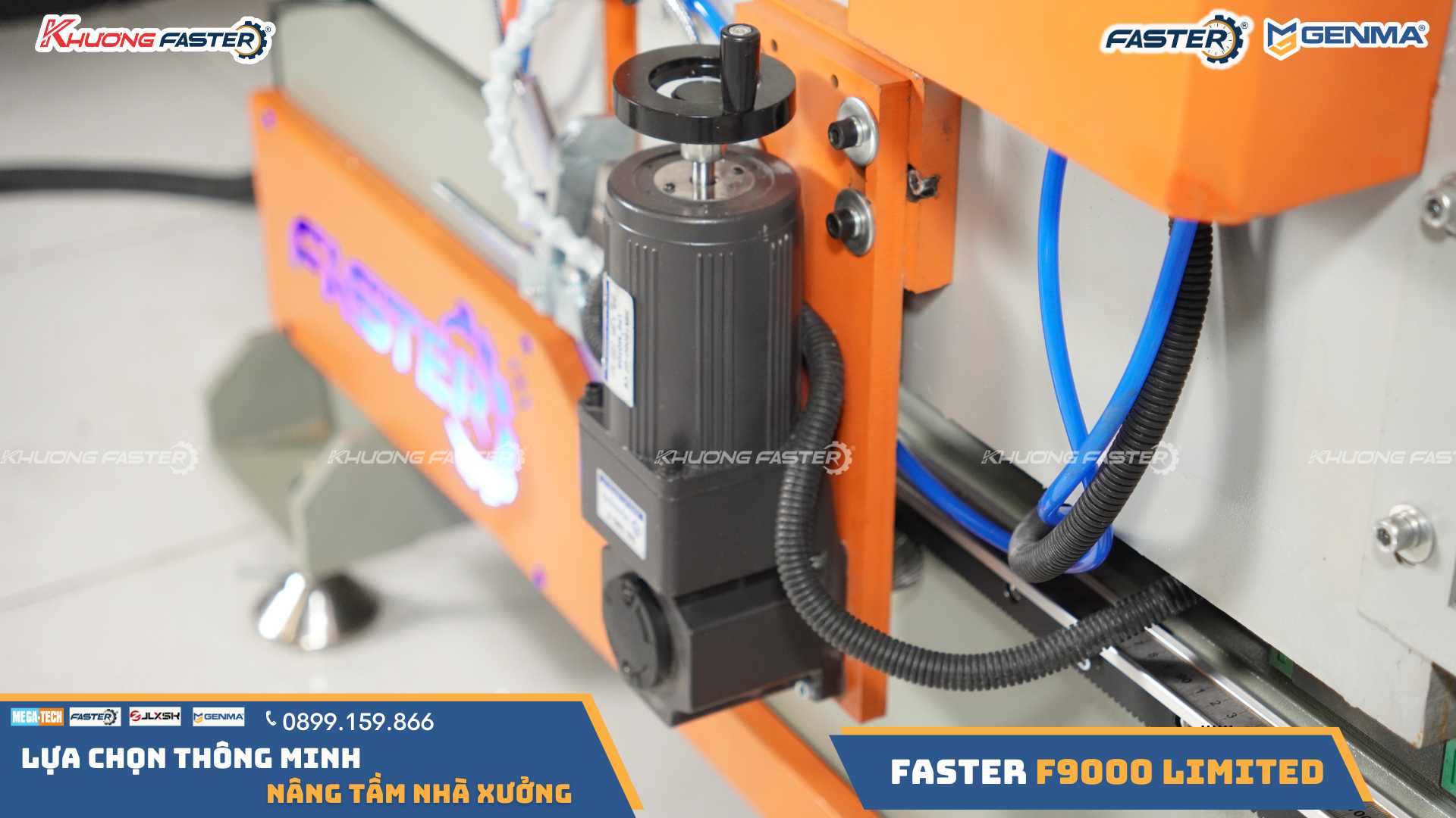 Máy Cắt Nhôm 2 Đầu Lưỡi 600 Faster F9000 Limited