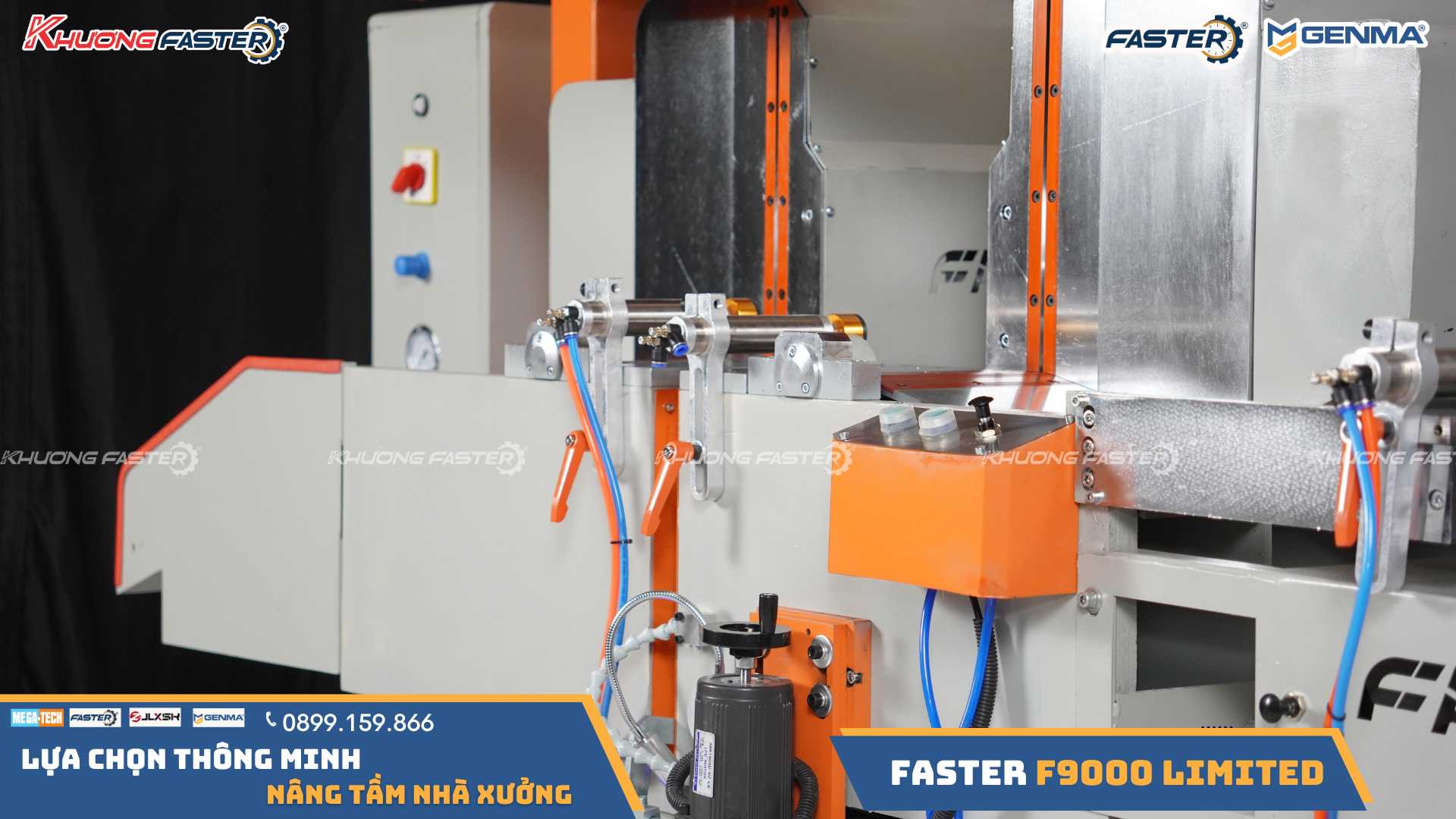 Máy Cắt Nhôm 2 Đầu Lưỡi 600 Faster F9000 Limited