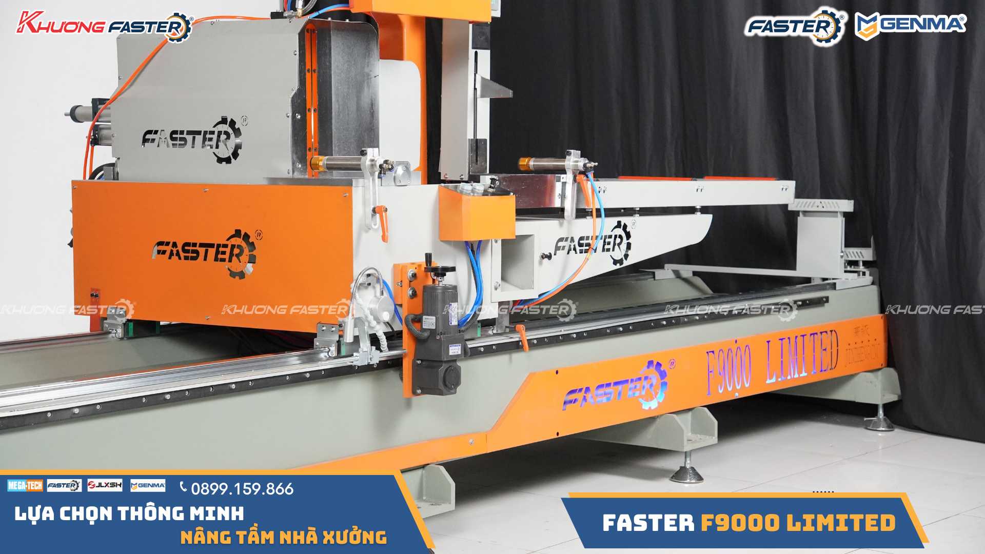 Máy Cắt Nhôm 2 Đầu Lưỡi 600 Faster F9000 Limited