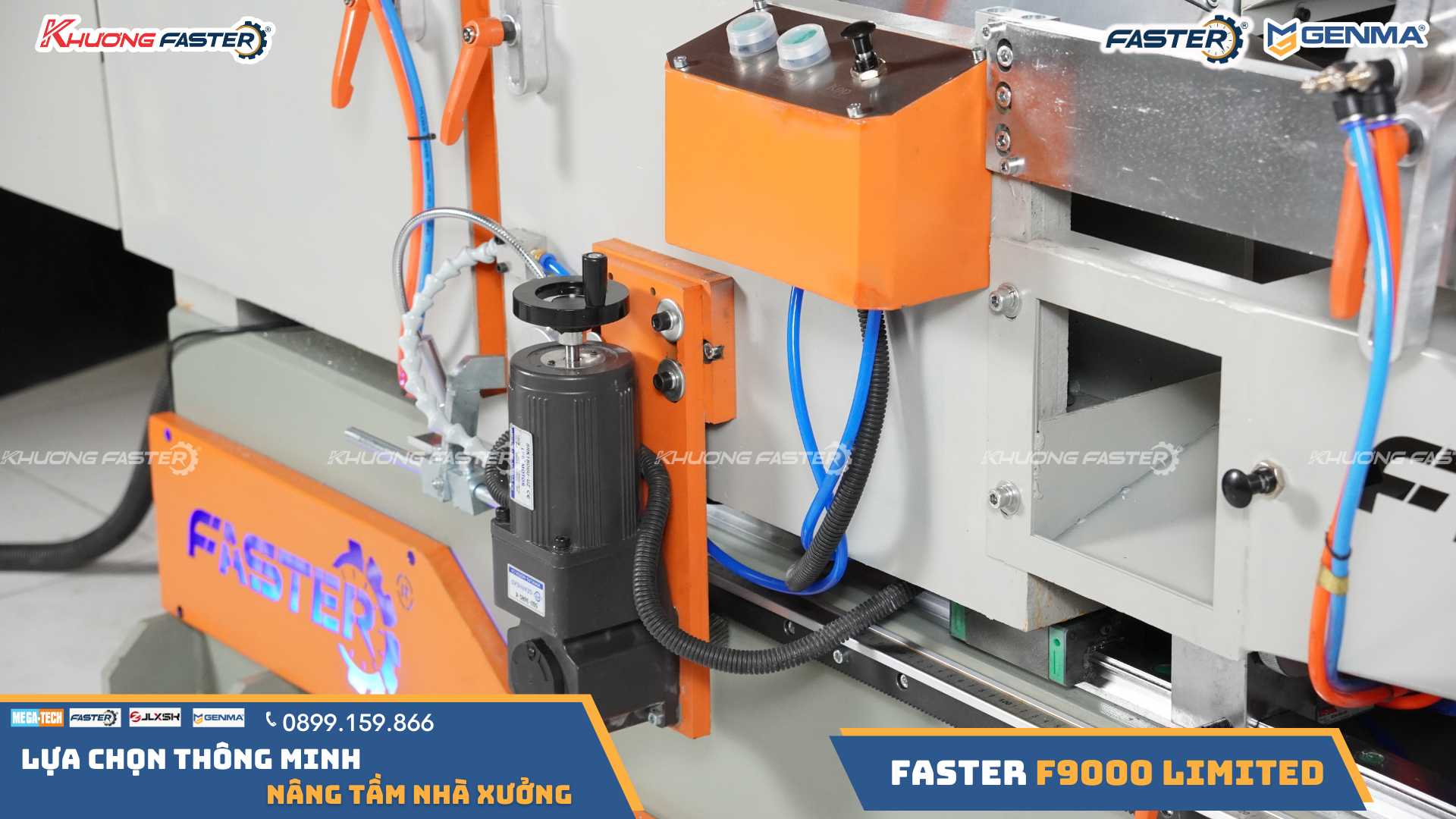 Máy Cắt Nhôm 2 Đầu Lưỡi 600 Faster F9000 Limited