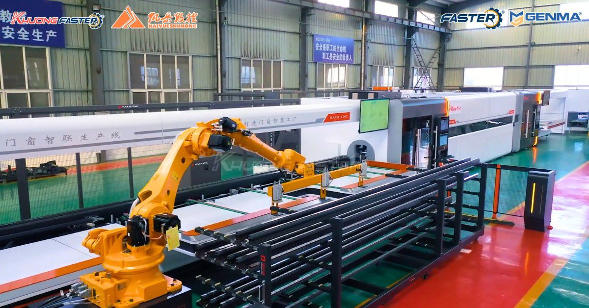 tay gắp robot tự động cấp phôi nhôm