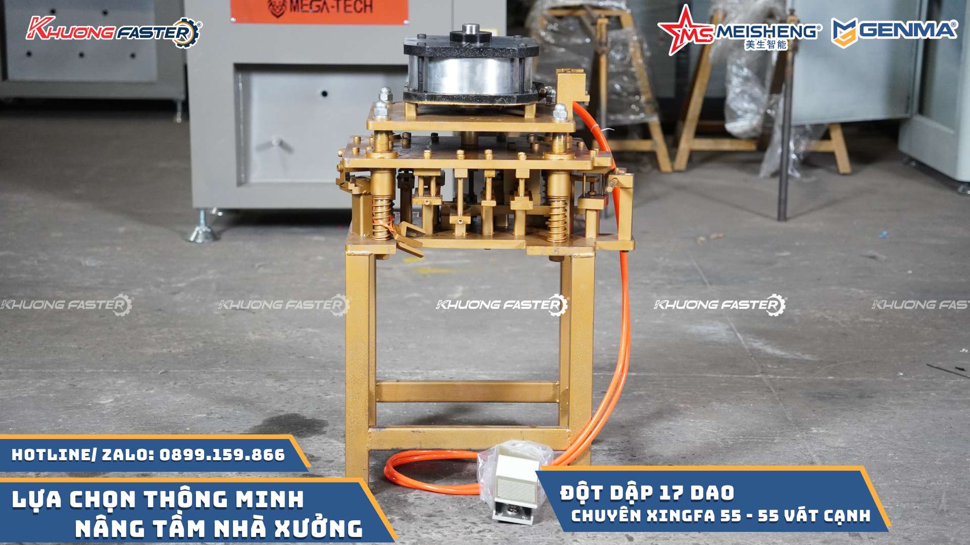 Máy đột dập 17 dao Xingfa 55 - 55 vát cạnh