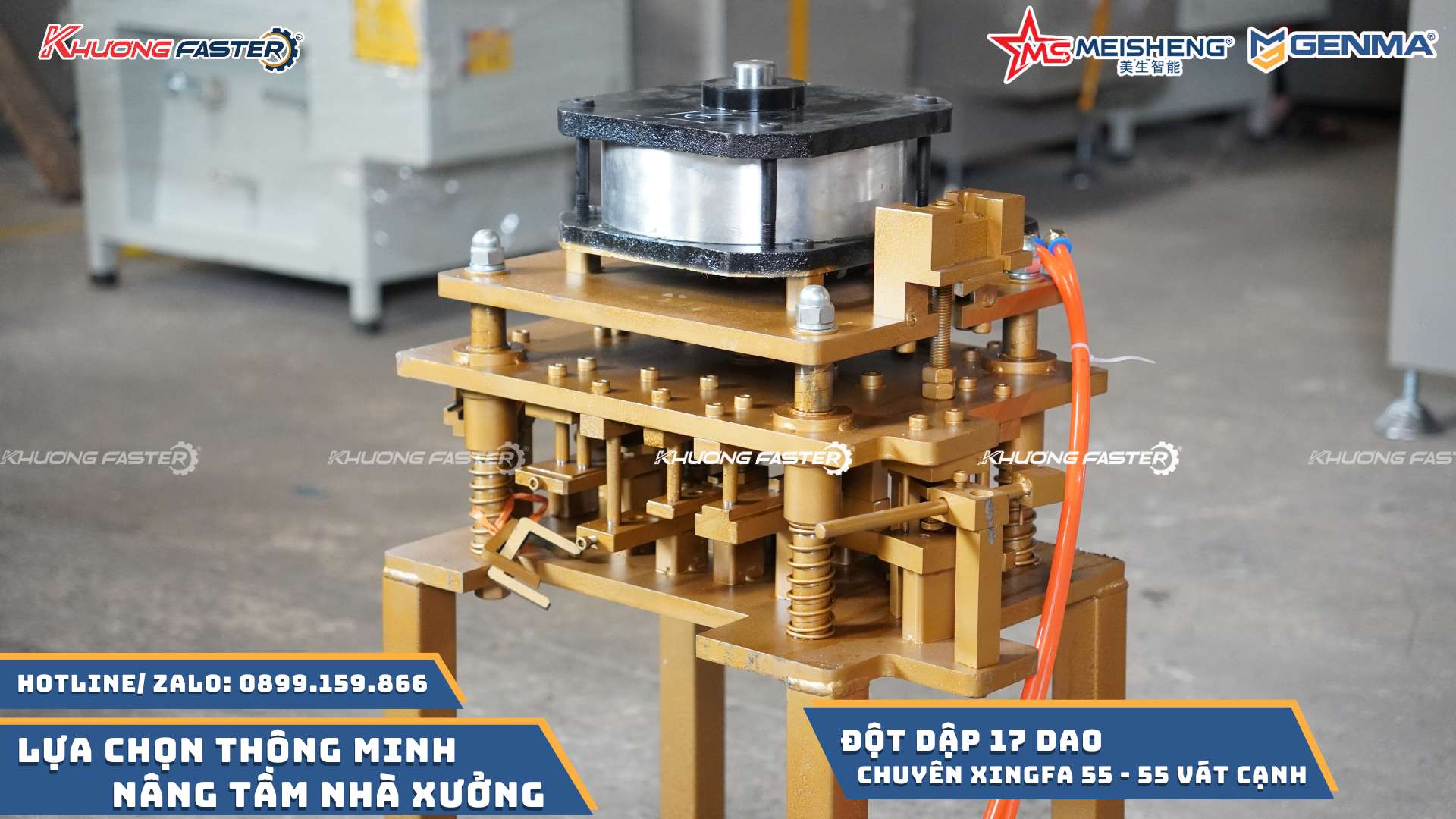 Máy đột dập 17 dao Xingfa 55 - 55 vát cạnh