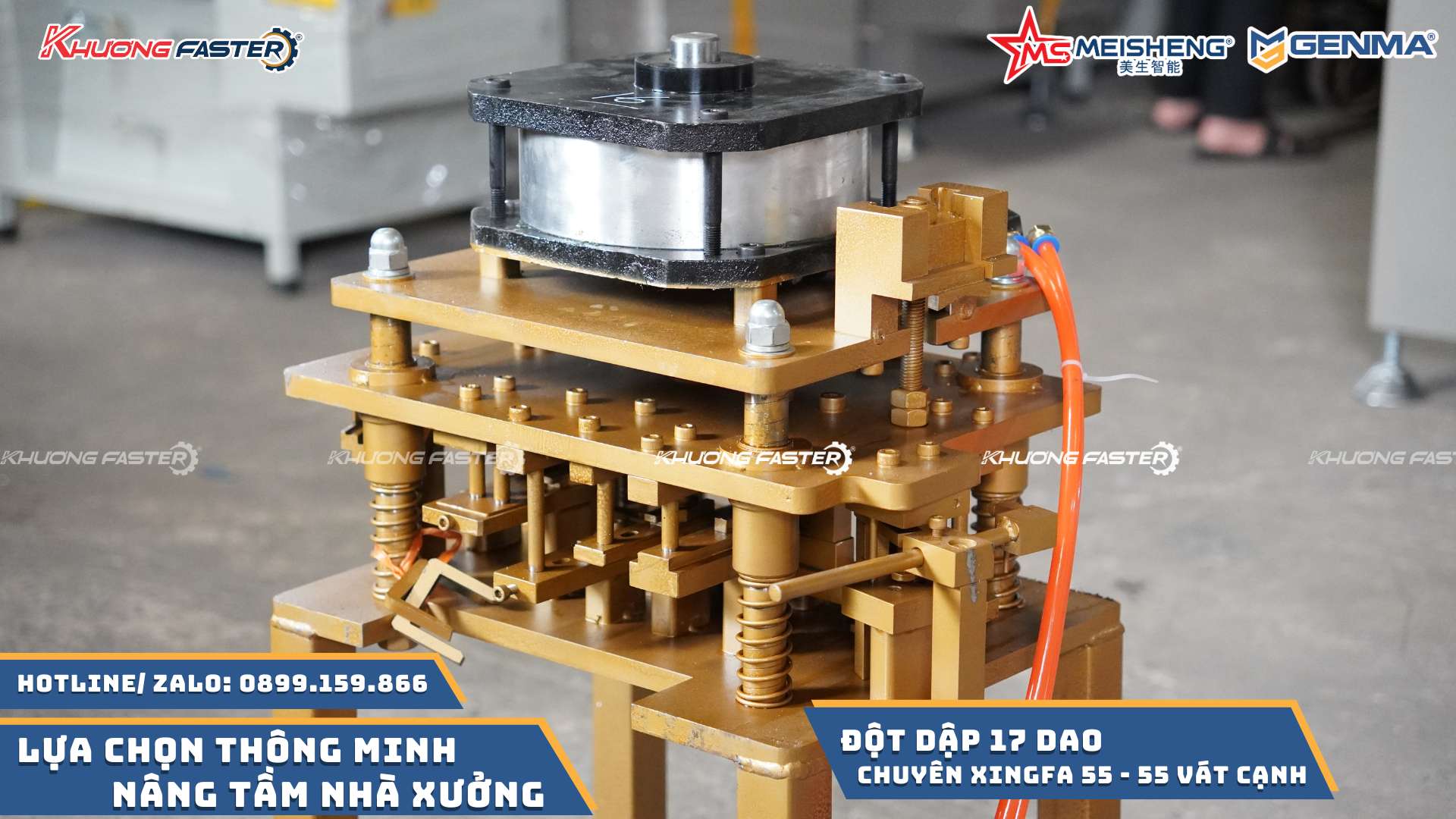 Máy đột dập 17 dao Xingfa 55 - 55 vát cạnh