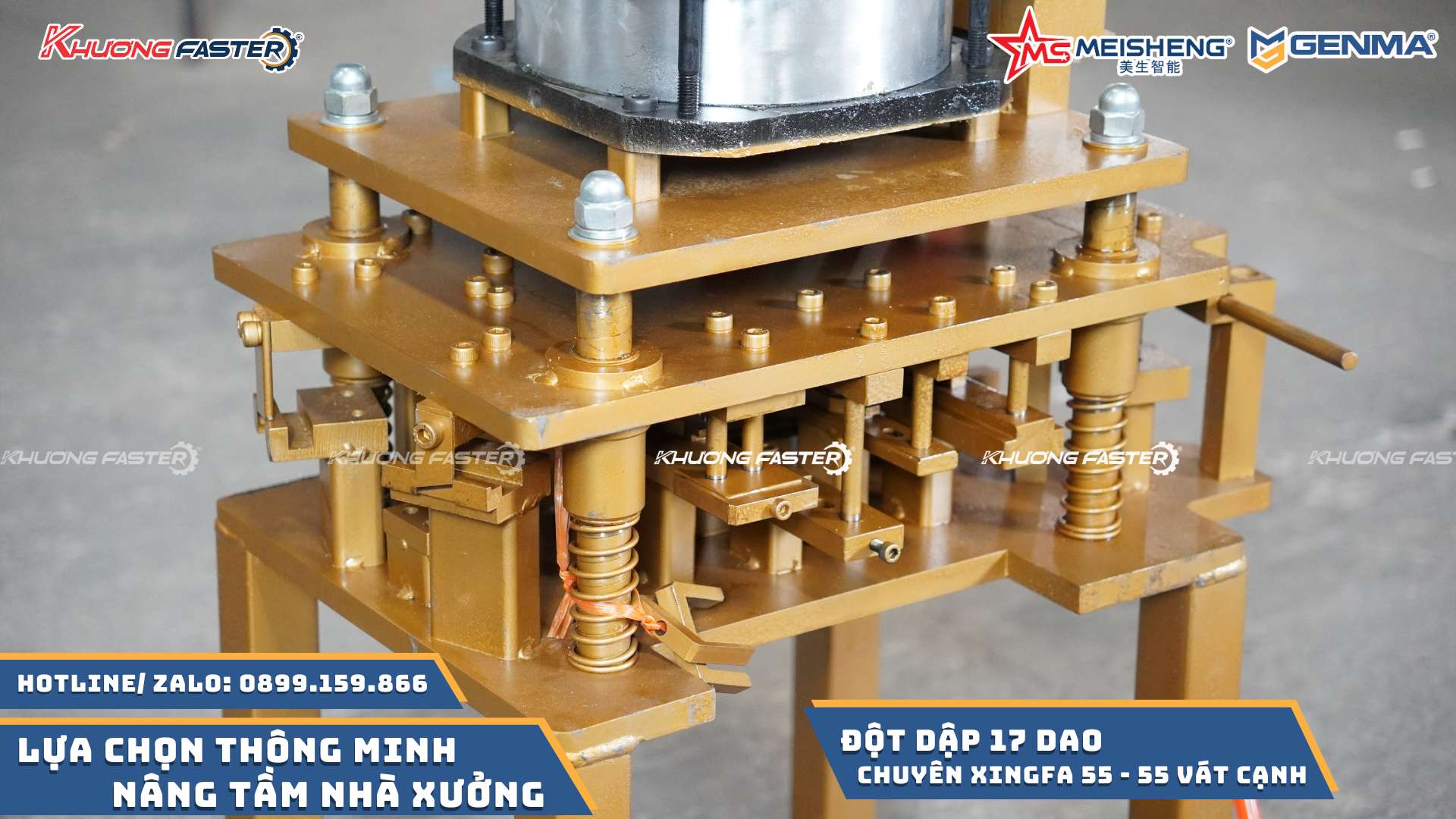 Máy đột dập 17 dao Xingfa 55 - 55 vát cạnh