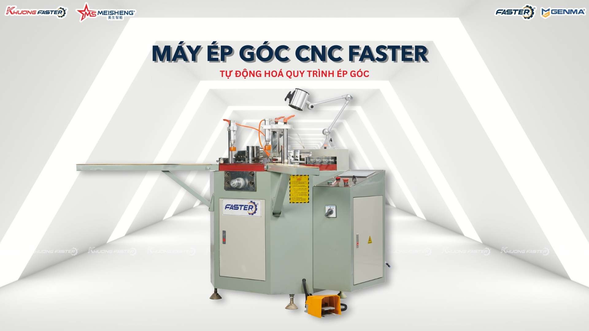 Máy Ép Góc Nhôm Xingfa Tự Động CNC Faster