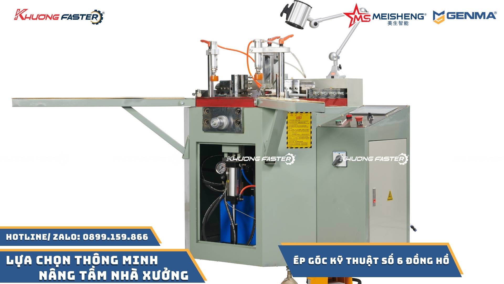 Máy Ép Góc Nhôm Xingfa Tự Động CNC Faster