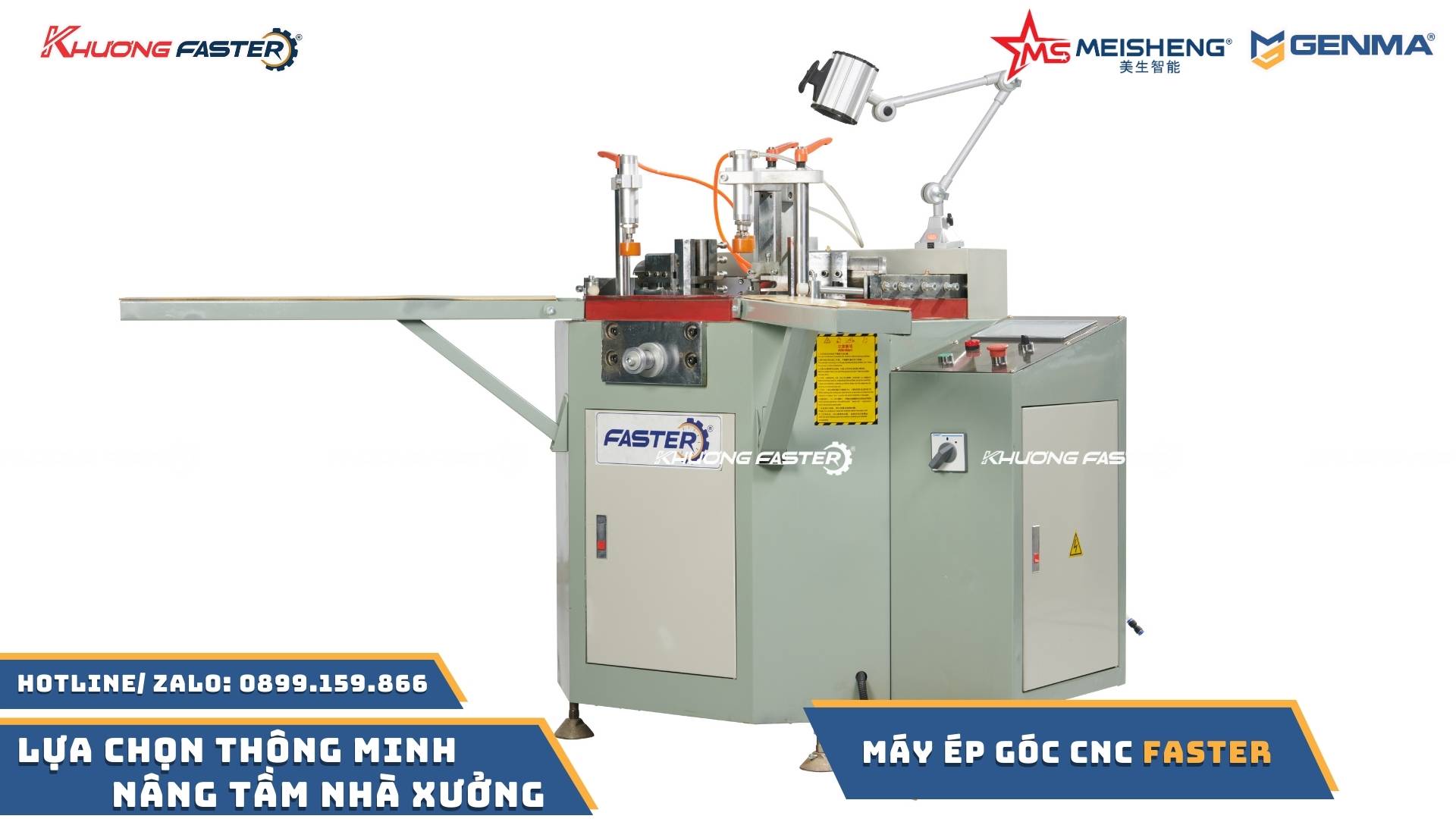 Máy Ép Góc Nhôm Xingfa Tự Động CNC Faster
