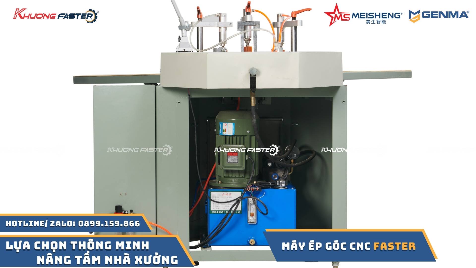 Máy Ép Góc Nhôm Xingfa Tự Động CNC Faster