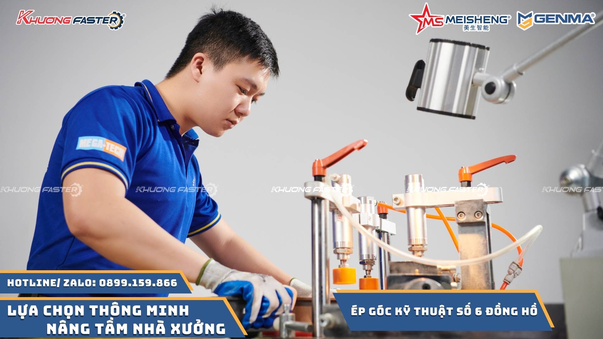 Máy Ép Góc Nhôm Xingfa Tự Động CNC Faster