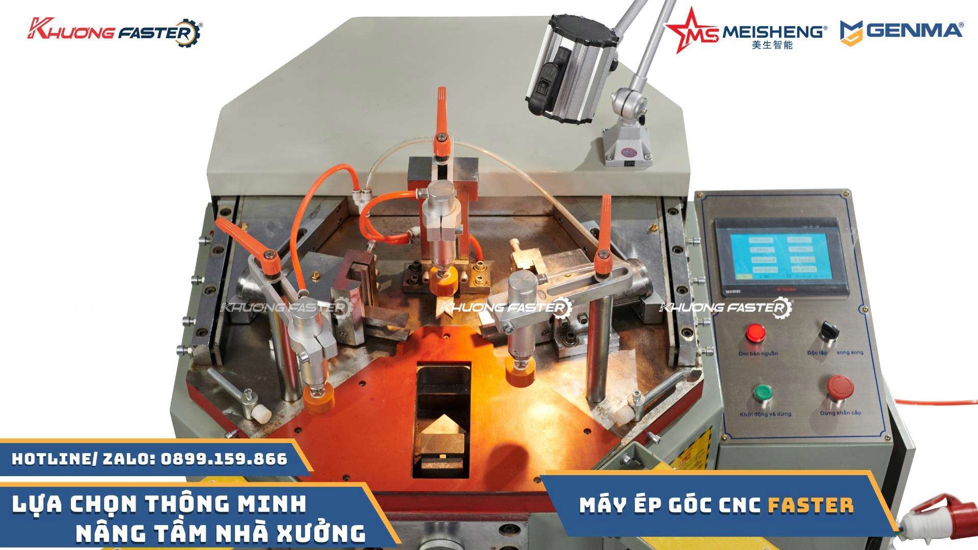 Máy Ép Góc Nhôm Xingfa Tự Động CNC Faster