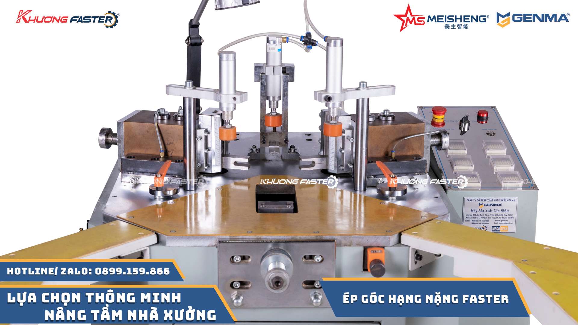Máy Ép Góc Nhôm Kỹ Thuật Số 6 Đồng Hồ Hạng Nặng Faster&nbsp;