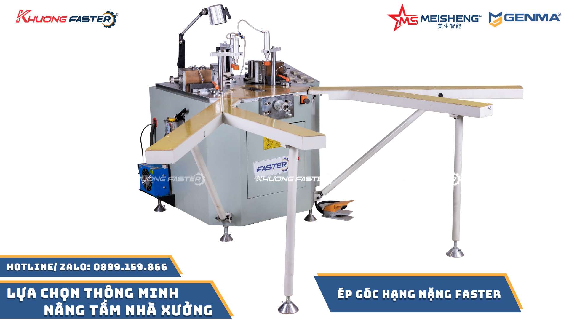 Máy Ép Góc Nhôm Kỹ Thuật Số 6 Đồng Hồ Hạng Nặng Faster&nbsp;