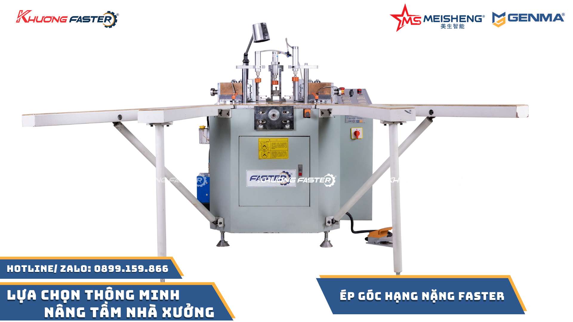 Máy Ép Góc Nhôm Kỹ Thuật Số 6 Đồng Hồ Hạng Nặng Faster&nbsp;