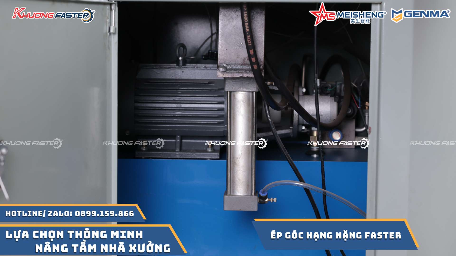 Máy Ép Góc Nhôm Kỹ Thuật Số 6 Đồng Hồ Hạng Nặng Faster&nbsp;