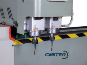 Máy khoan khóa nhôm 2 đầu Faster CNC 900
