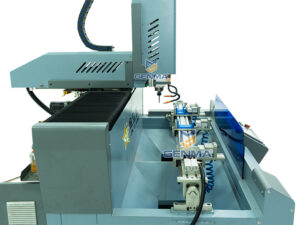 Máy khoan khóa nhôm 2 đầu Jinlixing CNC 1500