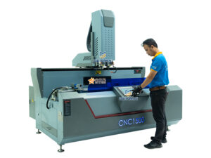 Máy khoan khóa nhôm 2 đầu Jinlixing CNC 1500