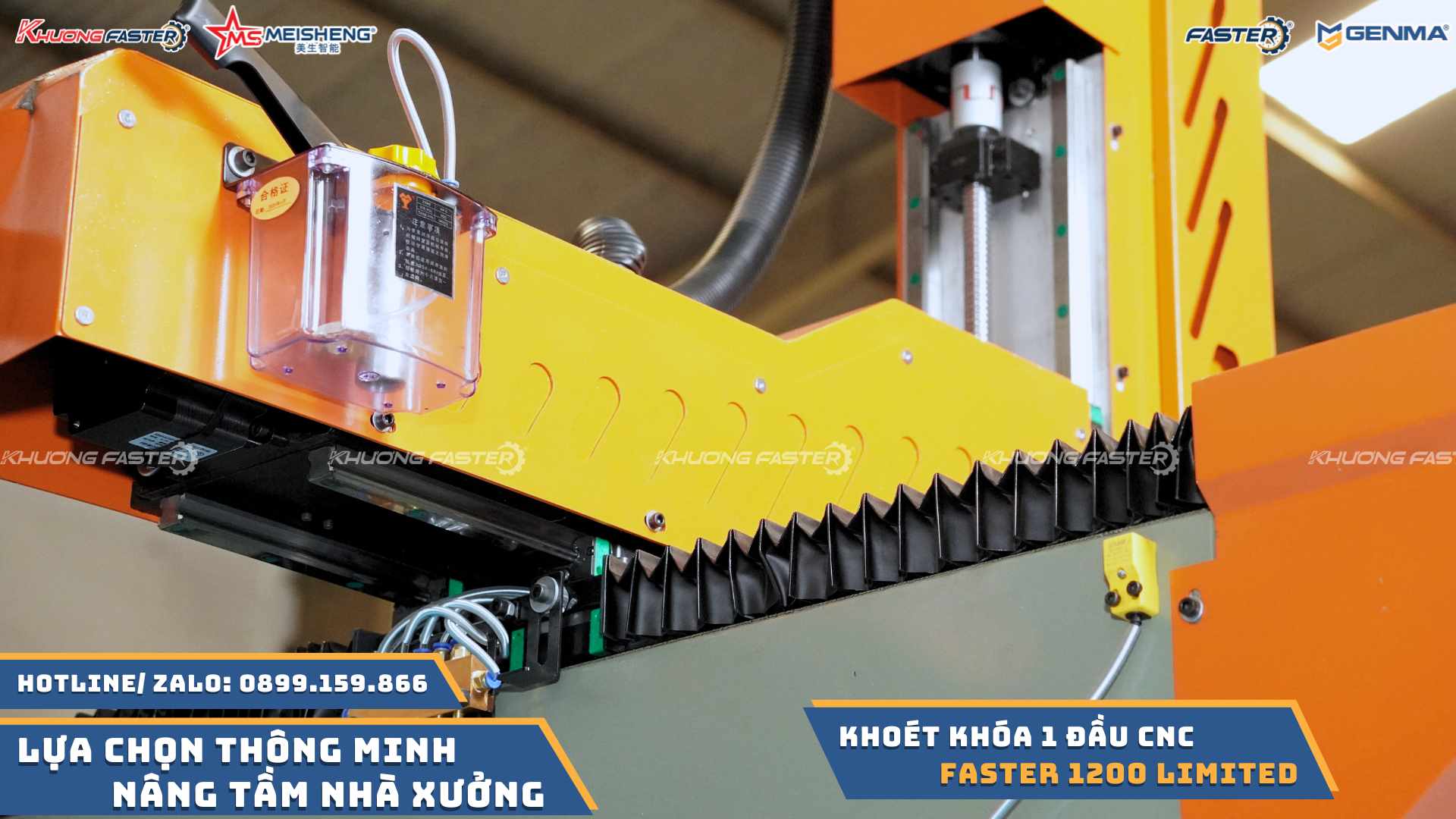 Máy Khoét Khóa Cửa Nhôm CNC Faster F1200