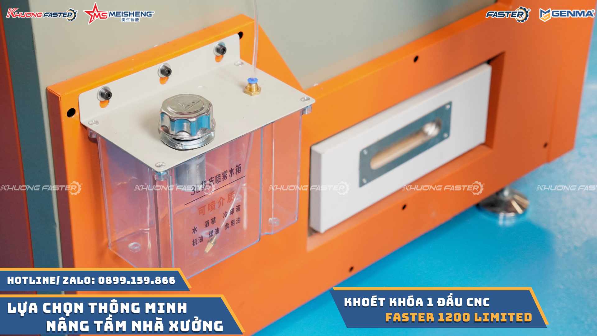 Máy Khoét Khóa Cửa Nhôm CNC Faster F1200